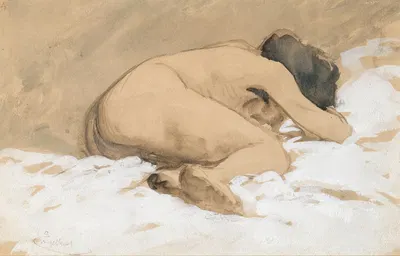A nude study by Йозеф Энгельхарт — digital art print download