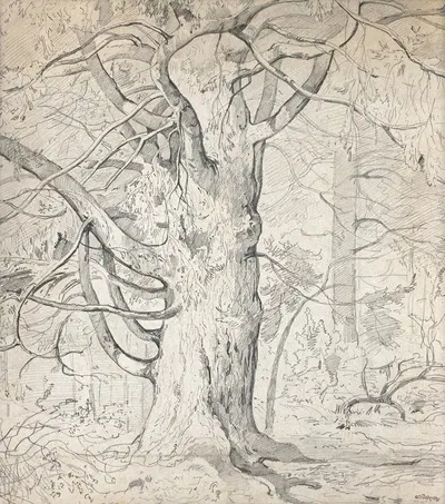 Alte Eiche by Йозеф Вопфнер — digital art print download