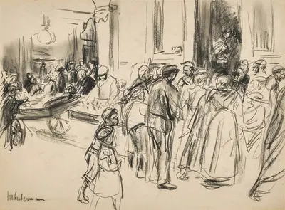 Straßenszene (Street Scene) by Макс Либерман — digital art print download