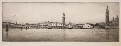 St. Mark's Basin, Venice by Mortimer Menpes, 1910 — digital art print download