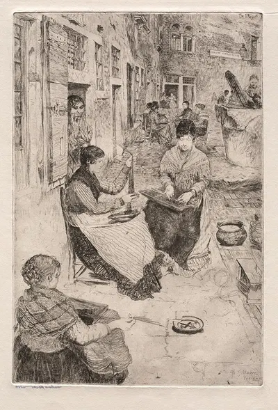 Bead Stringers by Отто Генри Бахер, 1882 — digital art print download