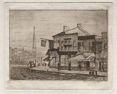 Кливленд, Уудленд-авеню и Игл-стрит by Отто Генри Бахер, 1878 — digital art print download