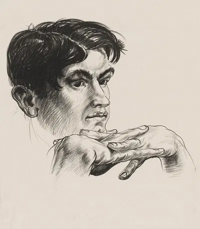 Man's Head by Пол Б. Трэвис, 1926 — digital art print download