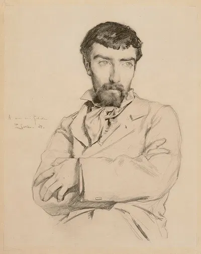 Portrait of the sculptor Jean Rivière by Поль Жерве, 1880 — digital art print download