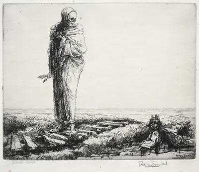 Dance of Death; Death Awed by Percy John Delf Smith, 1919 — digital art print download