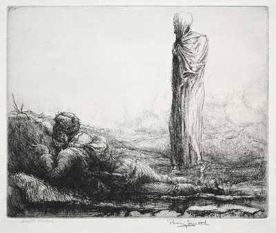 Dance of Death; Death Ponders by Percy John Delf Smith, 1919 — digital art print download