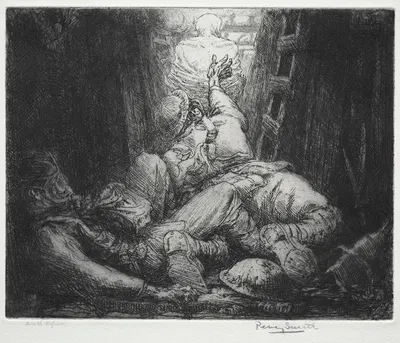 Dance of Death; Death Refuses by Percy John Delf Smith, 1919 — digital art print download