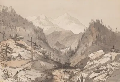 Entrance to the valley of Chamonix by Rev. Charles Annesley — digital art print download