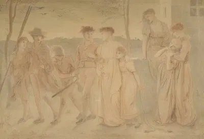 Study for 'In the Summer Twilight' by Simeon Solomon — digital art print download