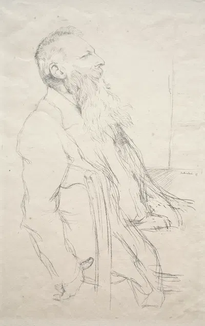 Auguste Rodin by Уильям Ротенштейн, 1897 — digital art print download