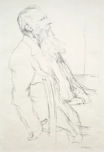 Auguste Rodin by Уильям Ротенштейн, 1897 — digital art print download