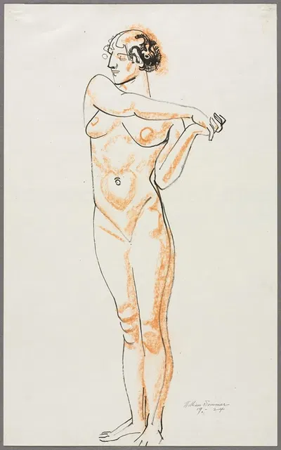 Female Nude by Уильям Соммер, 1924 — digital art print download