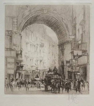 Arco San Carlo, Naples by Уильям Уолкот — digital art print download