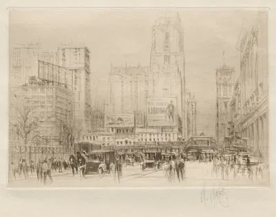 Forty-second Street NY by Уильям Уолкот, 1923 — digital art print download