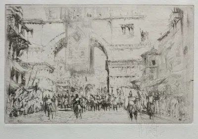 Hadrian Entering Salonica by Уильям Уолкот, 1918 — digital art print download