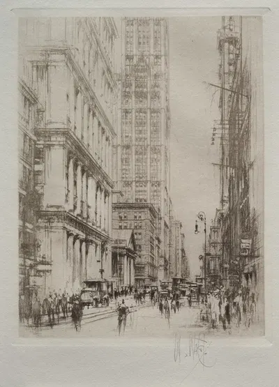 Lower Broadway by Уильям Уолкот — digital art print download
