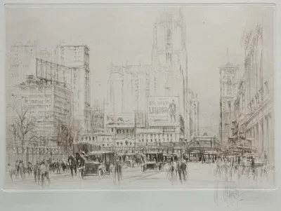 New York City; 42nd Street by Уильям Уолкот — digital art print download