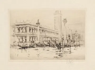 The Library of St. Mark’s by Уильям Уолкот, 1920 — digital art print download