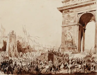 Projet de décoration pour les fêtes de la victoire le 14 juillet 1919 by Андре-Шарль Маре — digital art print download