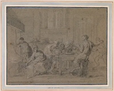 The Satyrs and the Peasants by Claes Cornelisz. Moeyaert — digital art print download
