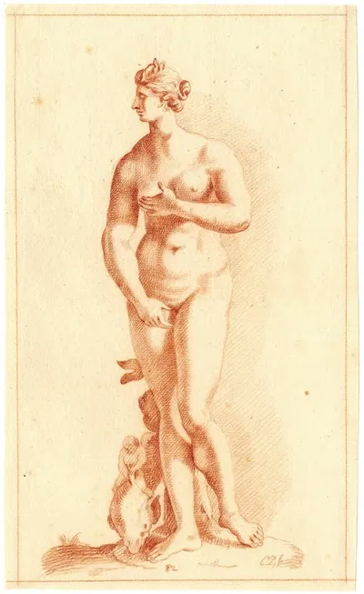 Beeld van de Venus Medicea by Корнелис Пронк — digital art print download