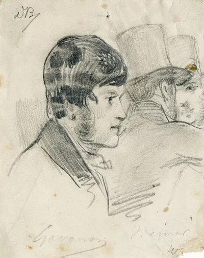 Three men, among them Gavanon and Weimar by Давид Блес — digital art print download