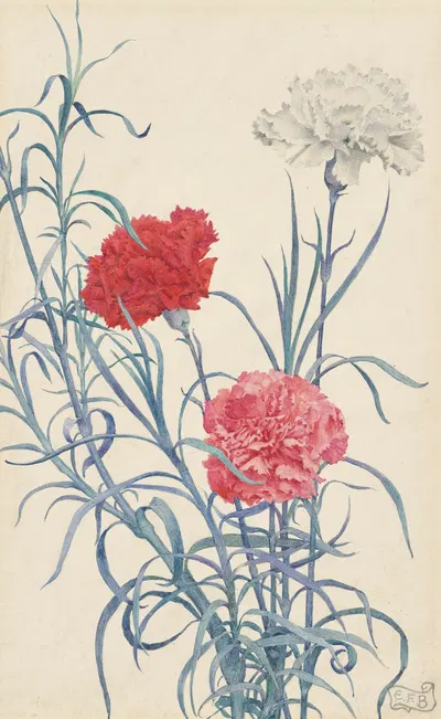 Carnations by Eleanor Fortescue-Brickdale — digital art print download