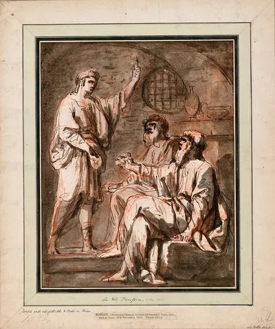 Joseph in Prison with the Pharaoh's Chief Steward and Baker by Etienne de Lavallée-Poussin — digital art print download
