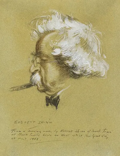 Mark Twain by Эверетт Шинн, 1903 — digital art print download