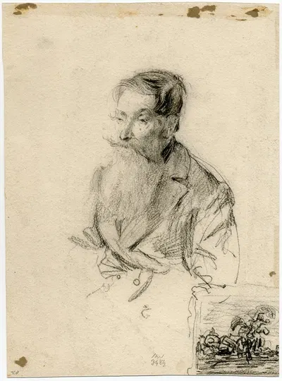 Portrait of a man with a beard by Floris Verster — digital art print download