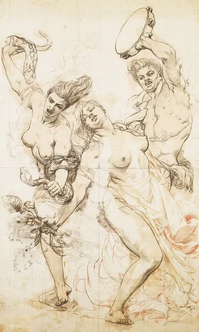 Projet de décor pour le foyer de la Danse à l'Opéra Garnier, Paris by Gustave Boulanger — digital art print download
