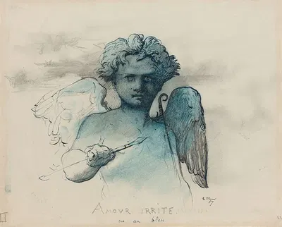 Amour irrité by Henri Lehmann, 1857 — digital art print download