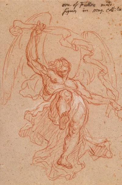 A Floating Angel by Айзек Фуллер, c.1665 — digital art print download