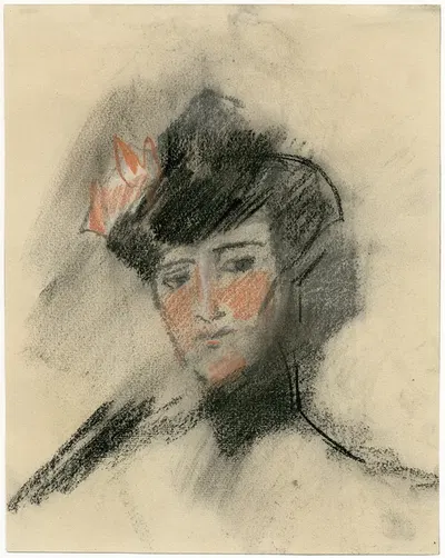 Hoofd van jonge vrouw by Исаак Исраэлс, 1910 — digital art print download