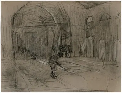 Interieur van een glasblazerij 2 by Isaac Israëls, 1888 — digital art print download
