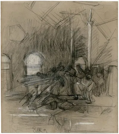 Interieur van een glasblazerij by Isaac Israëls, 1888 — digital art print download