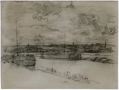 Kanaal met aan de oever fabrieksterrein by Isaac Israëls, 1888 — digital art print download