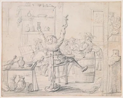 Merrymaking in a Tavern by Jan Miense Molenaer — digital art print download