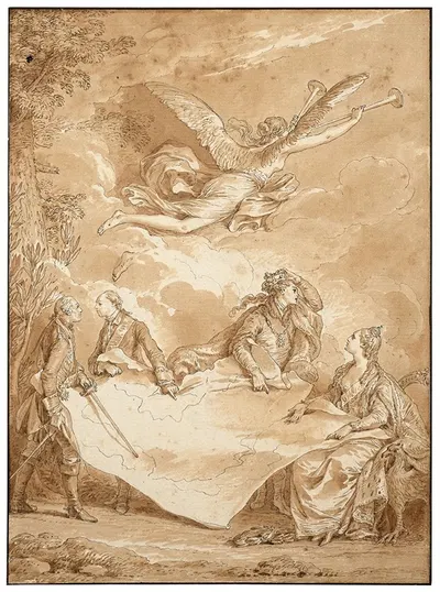 Le gâteau des rois ou Le partage de la Pologne by Jean-Michel Moreau — digital art print download