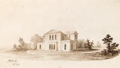 A Neo-Classical House by Иеремия Ходжес Мулкэи, 1844 — digital art print download