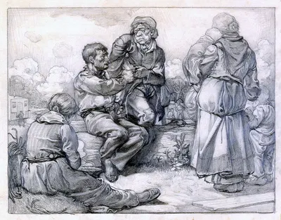 A group of beggars by Иоганнес Иосифус Аартс — digital art print download