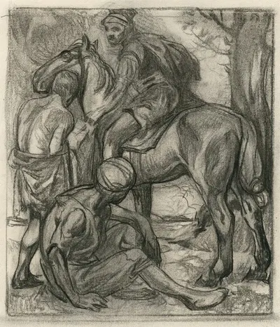 St Martin and the beggar by Иоганнес Иосифус Аартс — digital art print download