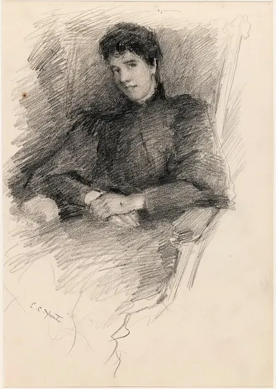 Elizabeth Corbet Yeats by Джон Батлер Йейтс, c.1905 — digital art print download