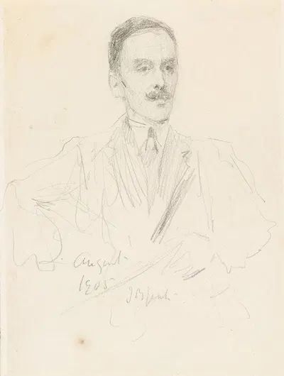 Sir Hugh Lane (1875-1915), later Director of the National Gallery of Ireland by John Butler Yeats, 1875-1915 — digital art…