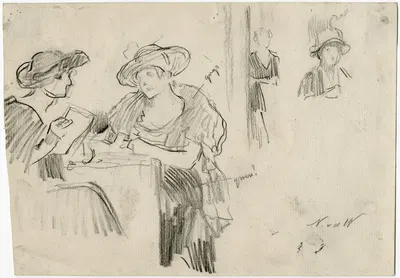 Dames in een café by Николаас ван дер Ваай — digital art print download