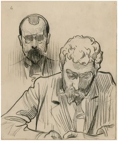 F. Oldewelt, schilder en onbekende man by Николаас ван дер Ваай — digital art print download