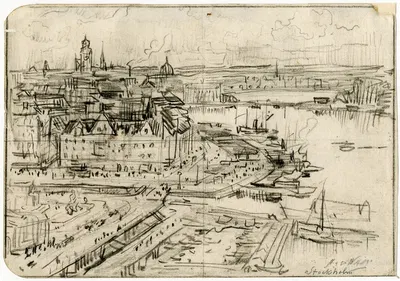 Gezicht op Stockholm in vogelvlucht by Николаас ван дер Ваай — digital art print download