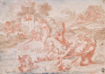 The Marriage of Acis and Galatea by Николя Пуссен, c.1627 — digital art print download