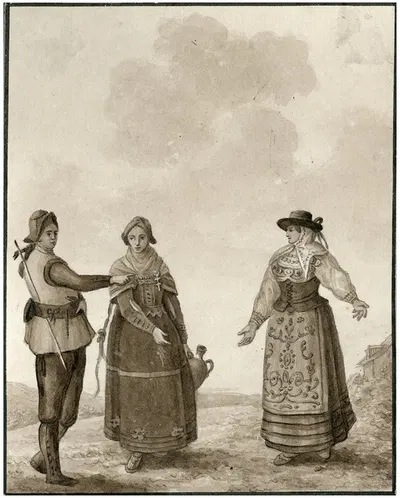 Klederdrachten uit Castilla by Отто Ховен — digital art print download