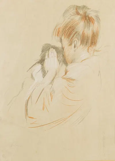 Portrait of Ellen, the artist's daughter by Поль Сезар Элью — digital art print download